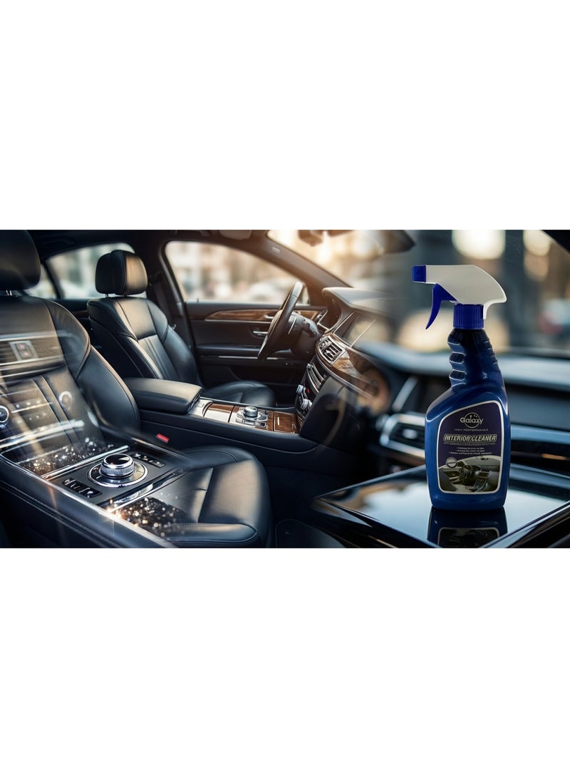 Galaxy Car Interior Cleaner Spray – Deep Cleansing & Shine Restorer for Dashboard, Leather, Vinyl, Fabric & Plastic | Anti-Bacterial Formula | Fresh New Car Fragrance – 500ml - Image 2